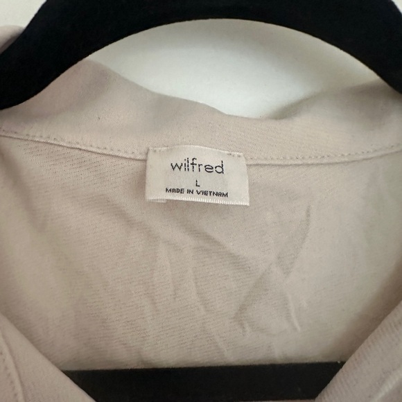 Wilfred Tan Cream Sheer Long Sleeve Button Down Shirt - Picture 3 of 3